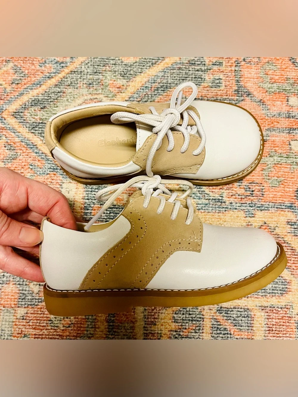 ELEPHANTITO Toddler Golfers | White & Ivory Leather